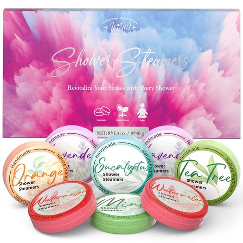 Shower Steamers Aromatherapy 8 Pack - Gifts for Women, Shower Bombs with Essential Oils, Self Care and Stress Relief Stocking Stuffers, Birthday Gifts for Women and Men. Dreamy Watercolor Style