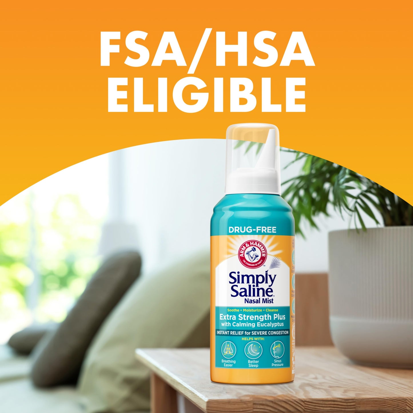 ARM & Hammer Simply Saline Extra Strength Plus Calming Eucalyptus, 4.6 oz