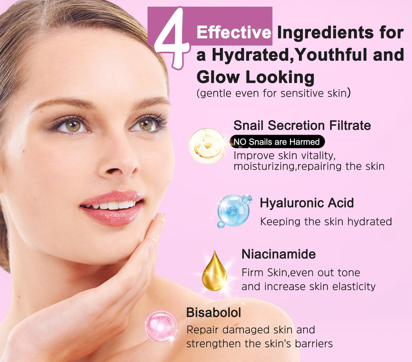 Skin Care Set, 7-Piece Hydrating & Repairing Snail Mucin Skincare Routine