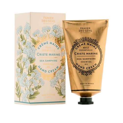 Panier des Sens - Hand Cream for Dry Cracked Hands - Sea Samphire Hand Lotion with Shea Butter & Olive Oil - Vitamin E Skin Moisturizer with 97% Natural Ingredients - Made in France, 2.5 fl oz