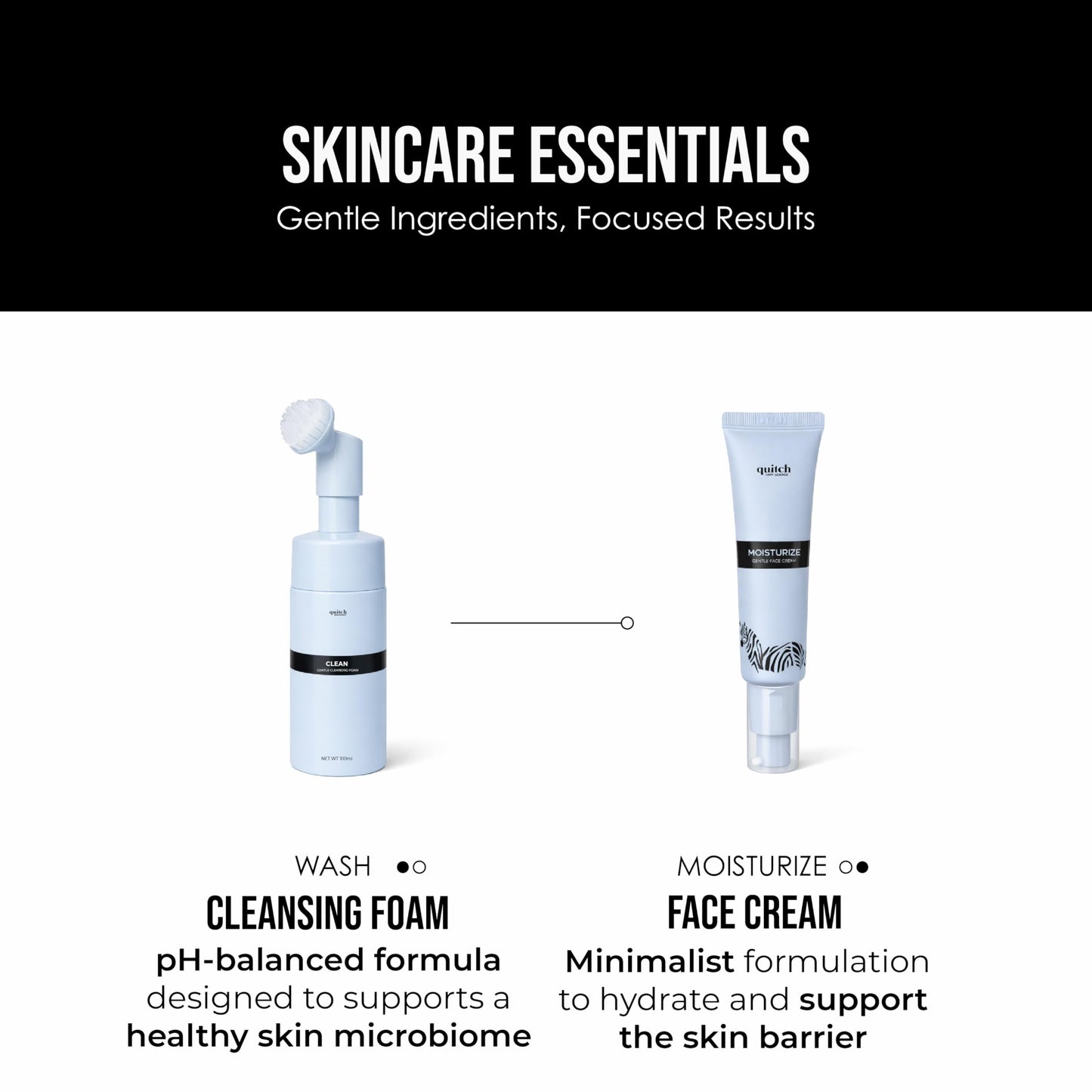 quitch Skin Science Moisturizing Cream for Teen Girls, Fragrance-Free Daily Face Moisturizer for Sensitive Skin, Lightweight Korean Skincare Hydration