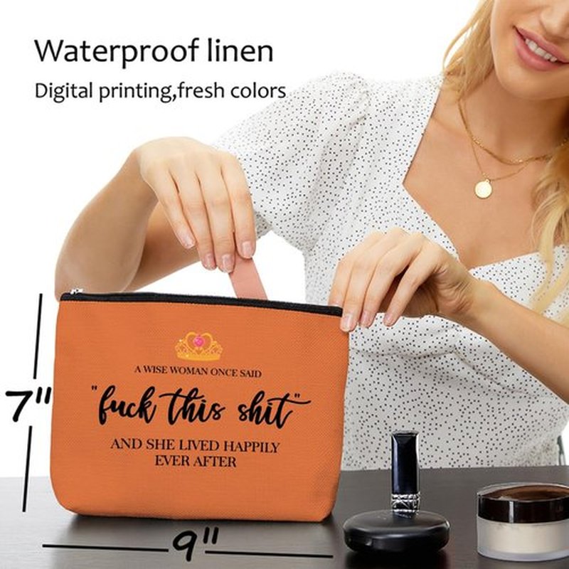 Funny Gifts for Women, Boss, Strong Women Retirement Gifts Cool Gifts for Coworkers, Hostess Gift Ideas Gag Gifts Birthday Girls Weekend Fun Gifts Makeup Travel Bag Inspirational Cosmetic Bag