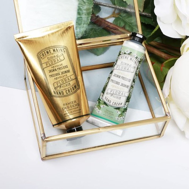 Panier des Sens - Hand Cream for Dry Cracked Hands - Jasmine Hand Lotion with Olive & Almond Oil - Vitamin E Skin Moisturizer with 97% Natural Ingredients - Made in France, 2.5 fl oz
