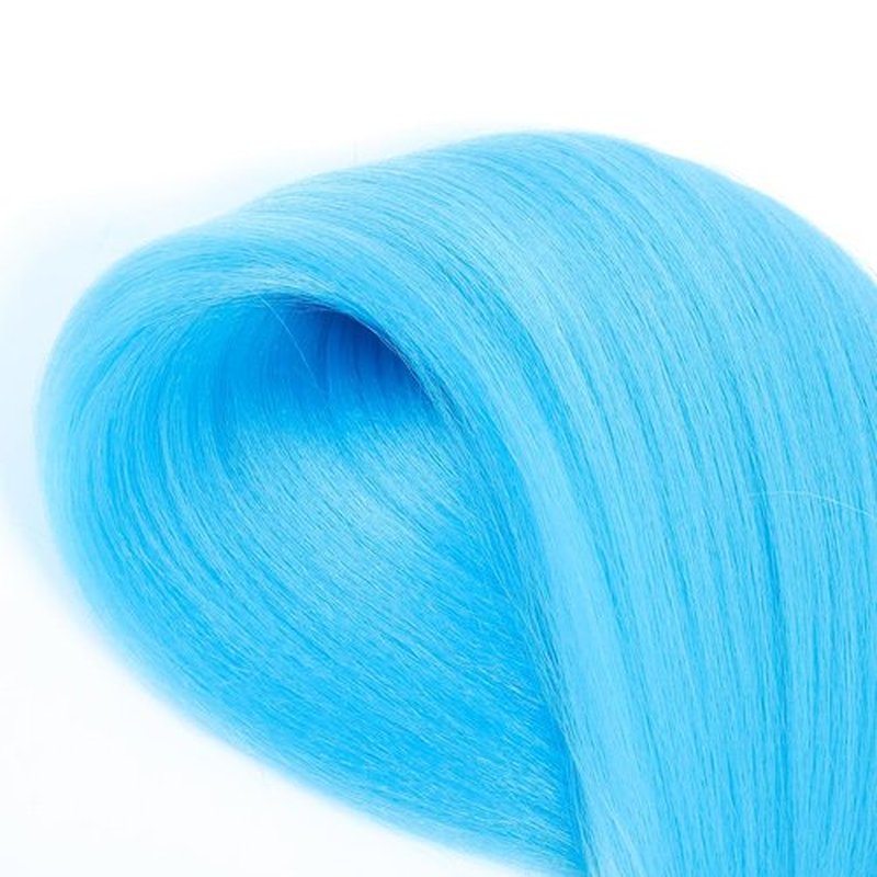 Colored Ombre Braiding Hair Pre Stretched 2 Packs - 26 Inch Braiding Hair Professional Synthetic Prestretched Crochet Braids Hair Extension Itch Free Hot Water Setting Yaki Texture(Blue/Light Blue#)