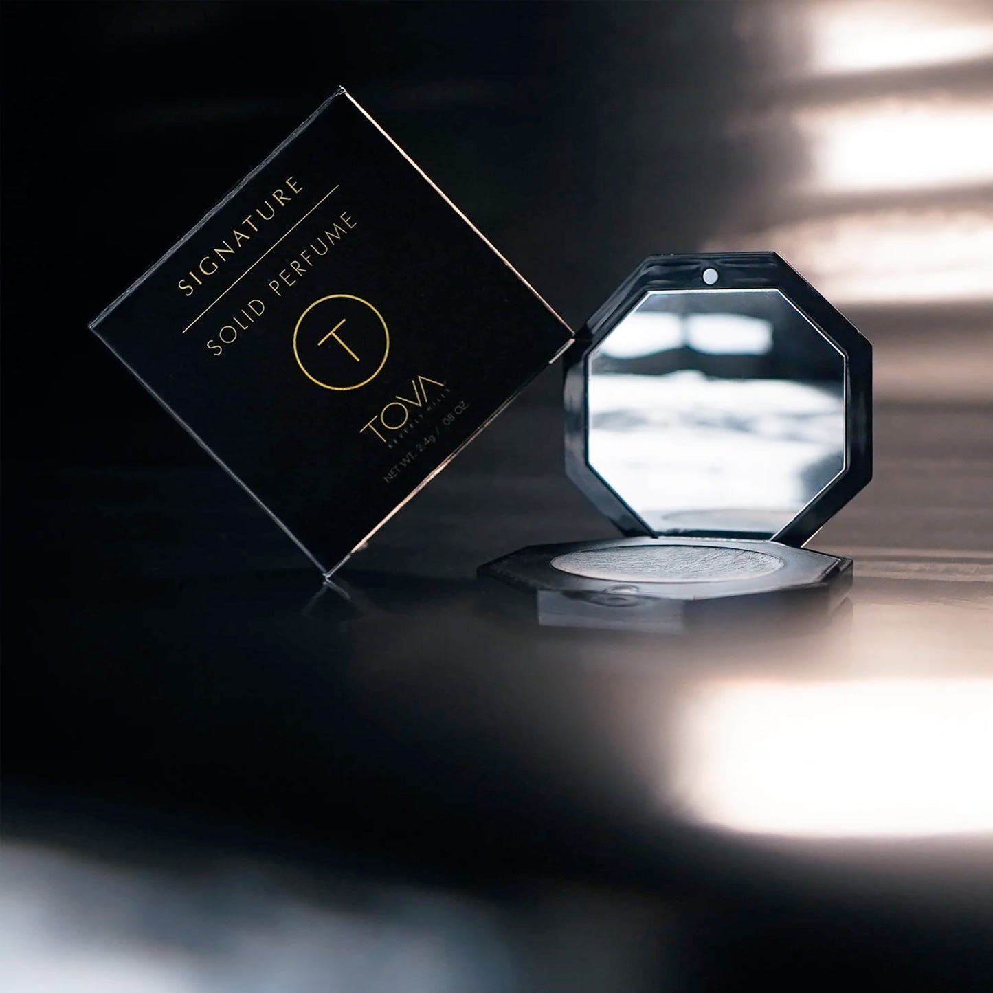 Tova Signature Solid Perfume Compact – Fresh Floral Pocket Perfume Dab-On for Women – Bergamot Jasmine Musk – USA-Made & Cruelty-Free – 2.4 g