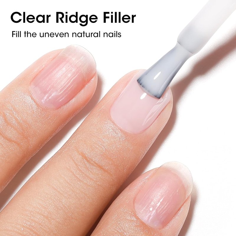 GELLEN 4-In-1 Illuminating Nail Concealer Base Coat - Sheer Milky White | Quick Dry Calcium Formula for Natural Nails