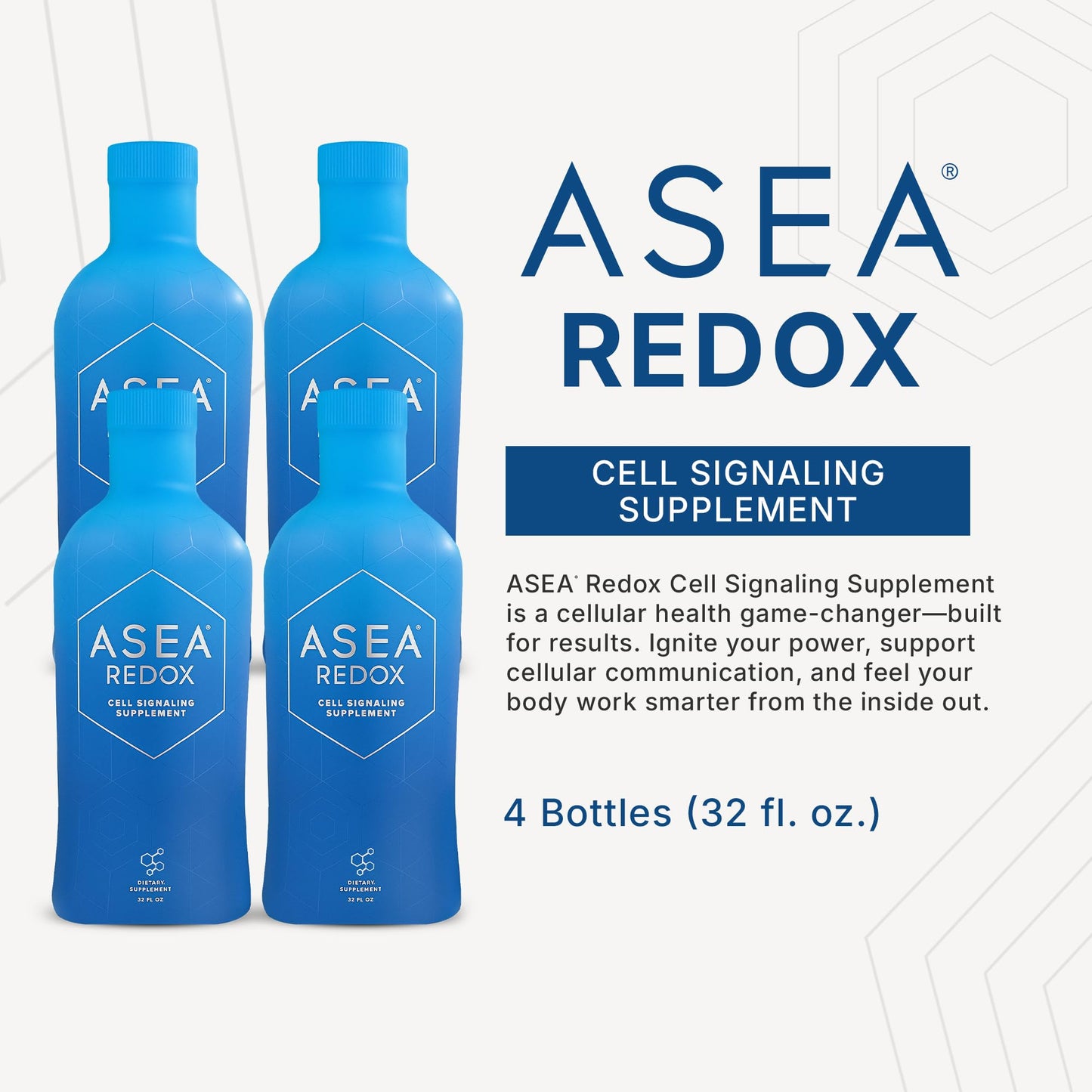 ASEA - REDOX Cell Signaling Supplement with Redox Molecules - 4 Pack