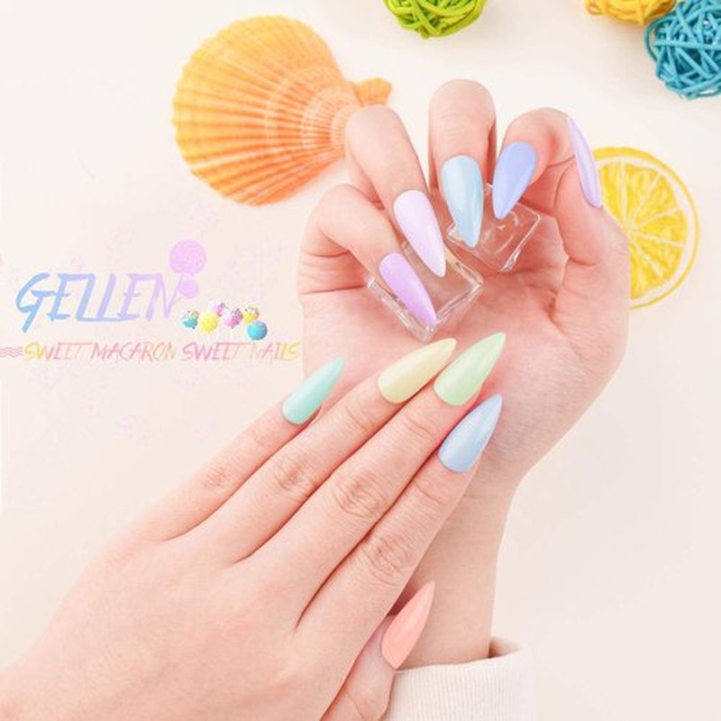 Gellen Gel Nail Polish, 16 Colors Gel Nail Polish Set, Summer Pastel Tones Gel Nail Polish Kit with Gel Top and Base Coat, Glitter U V Gel Nails Polish Kit for Gift