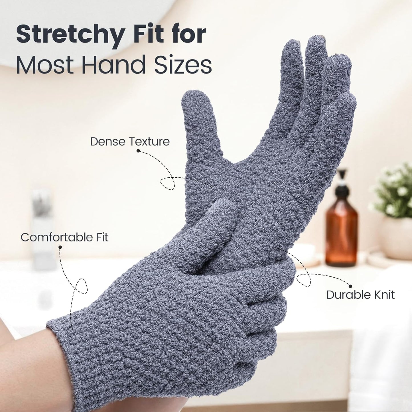 Yiclick 12Pcs Heavy Exfoliating Gloves, Body Scrub Glove For Shower Bath, Body Scrub Exfoliator, Exfoliating Body Scrubber for Bath Shower Exfoliation, Exfoliate Sponge Loofah Washcloth Mitt Men Women