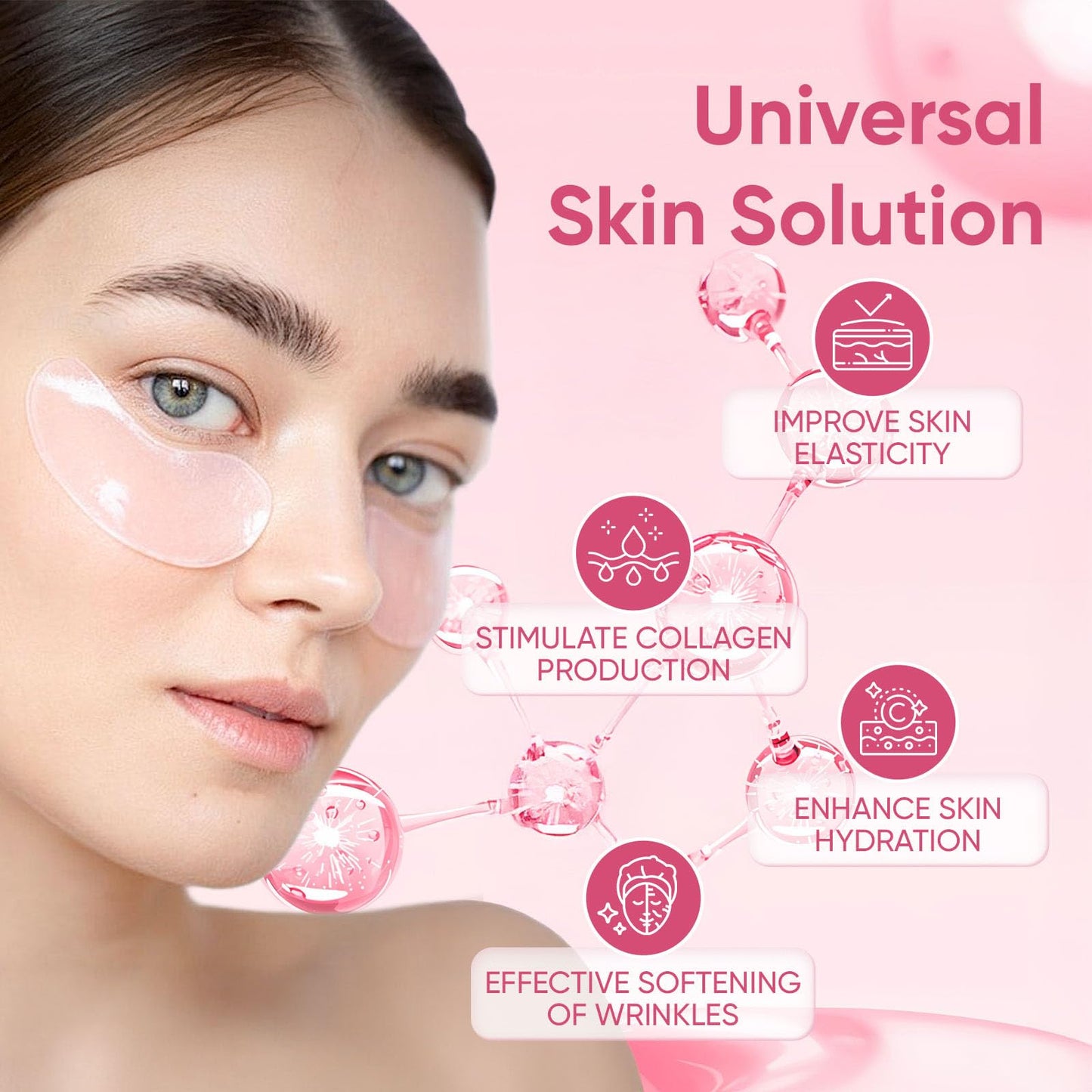 Jfsyb Instalift PDRN Collagen Eye Patches for Dark Circles & Puffiness, Hydrogel Under Eye Masks to Reduce Wrinkles & Undereye Bags for Women (1)