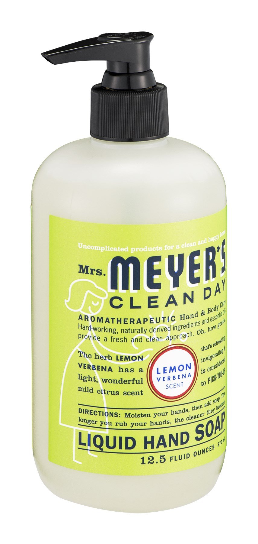 MRS. MEYER'S CLEAN DAY Liquid Hand Soap Lemon Verbena 12.5 Fl Oz (Pack of 6)