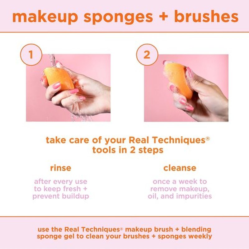Real Techniques Endless Summer Makeup Brush Kit, Face Brushes, For Foundation, Powder, Highlight, Contour, & Bronzer, Inlcudes Tanning Mitt, Premium Quality, 6 Piece Set