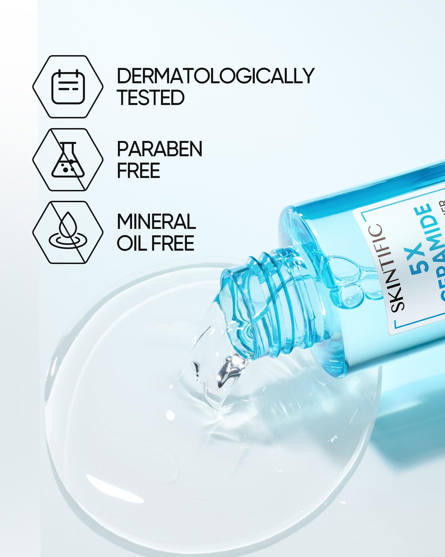 SKINTIFIC 5X Ceramide Soothing Toner, Hydrating Skin Barrier Repair Calms Redness Facial Toner with Probiotics & Calendula for Sensitive & Dry Skin, Non-Alcohol, Cruelty-Free, Vegan Skincare