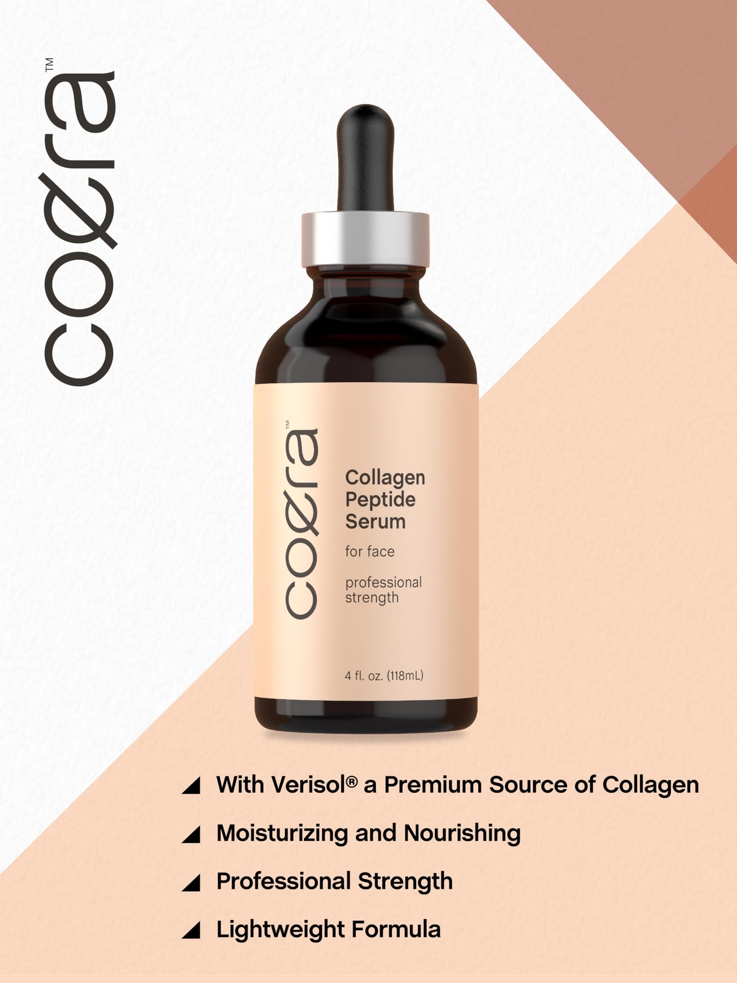 Coera Collagen Peptides | 4 fl oz | Face Serum with Verisol