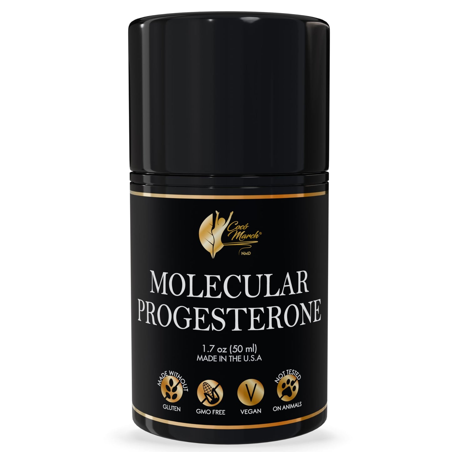 Cocó March Molecular Progesterone Plant-Based Cream – Hormone Balance Support for Women, Clean Formula, Vegan, Gluten Free, GMO Free, Not Tested on Animals – 1.7 oz, 50 ml