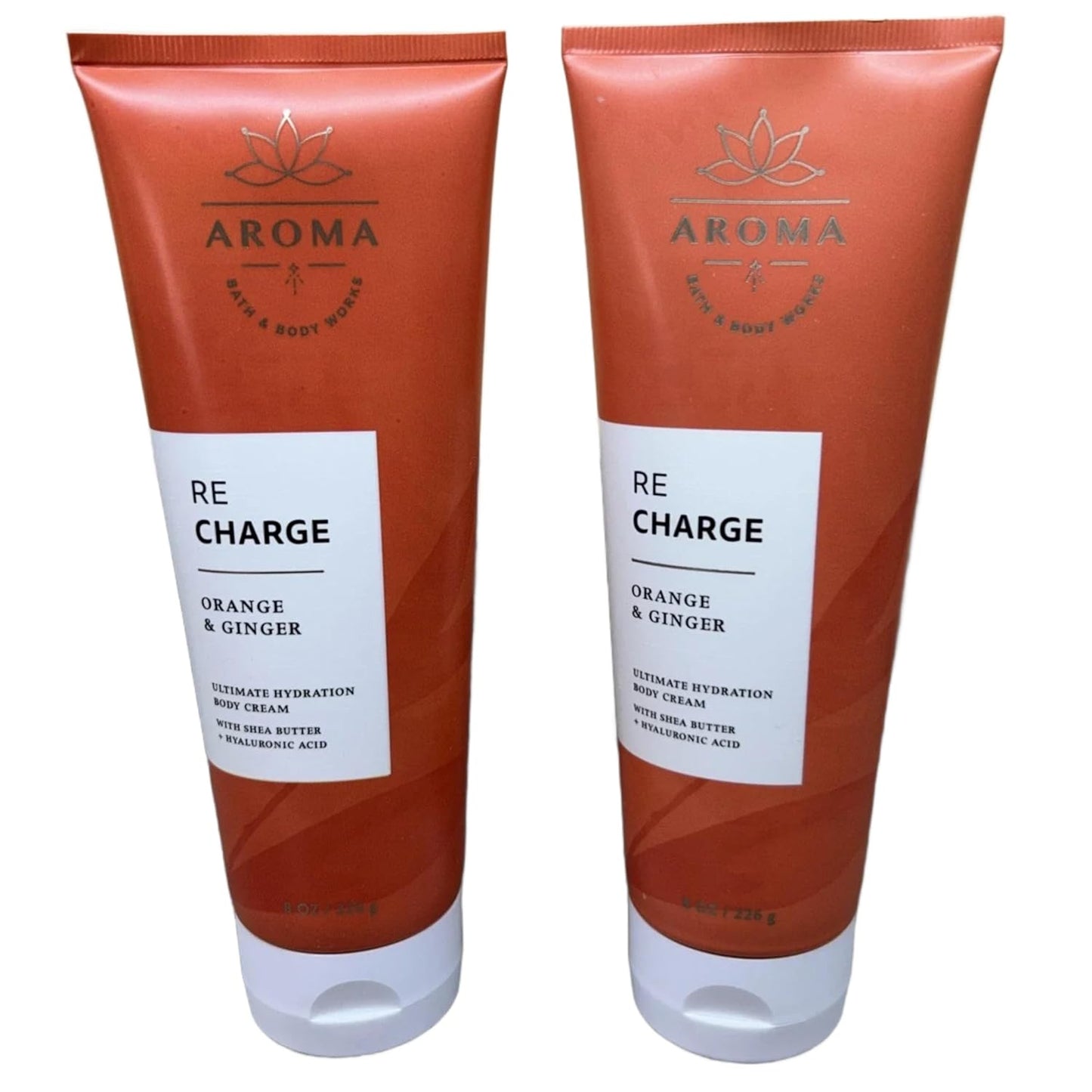 Body Cream Gift Set - Nourishing Orange Ginger Scent | 8oz Each