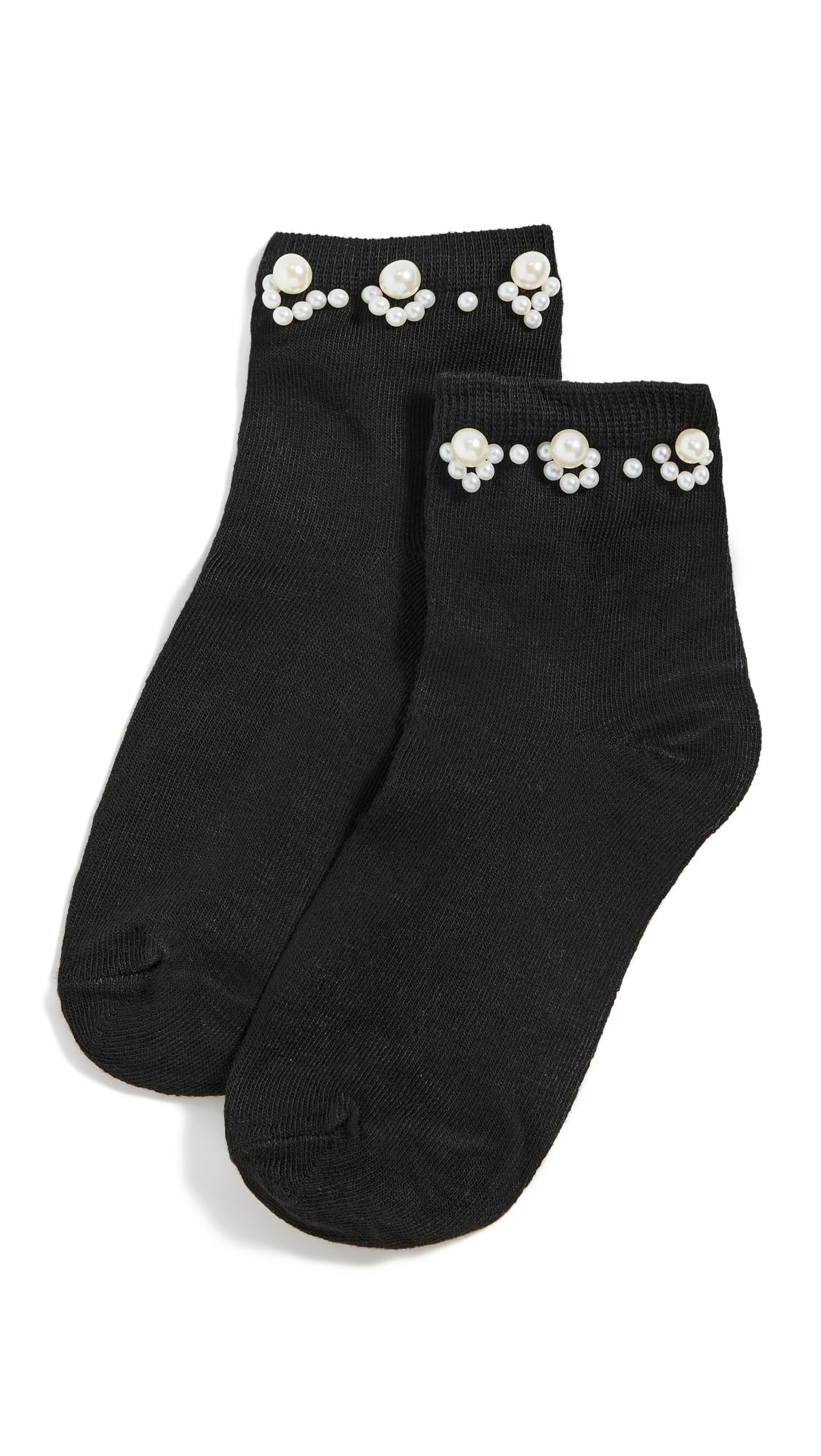 STEMS Women's Pearl Embellished Crew Socks