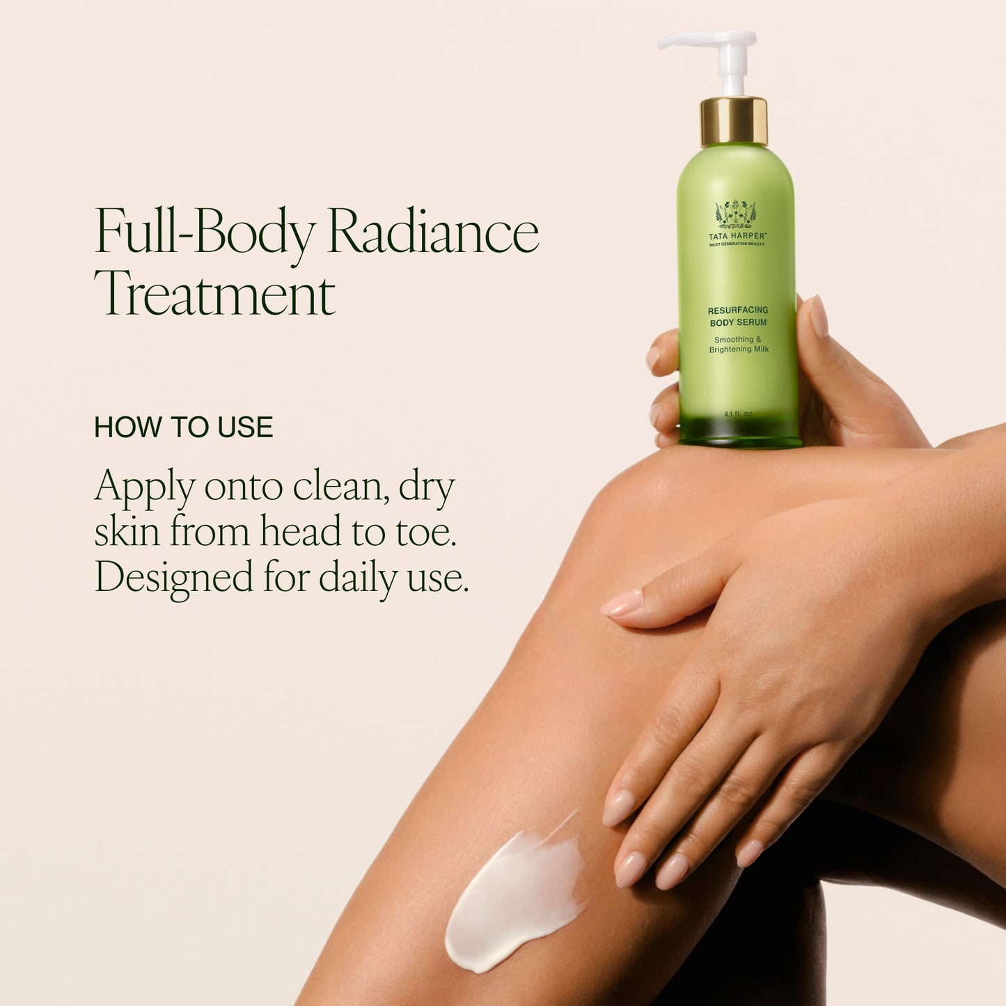 Tata Harper Resurfacing Body Serum, Brightening and Smoothing Body Serum, Botanical Retinol Alternatives, Natural Skincare, Natural Body Care, 125ml