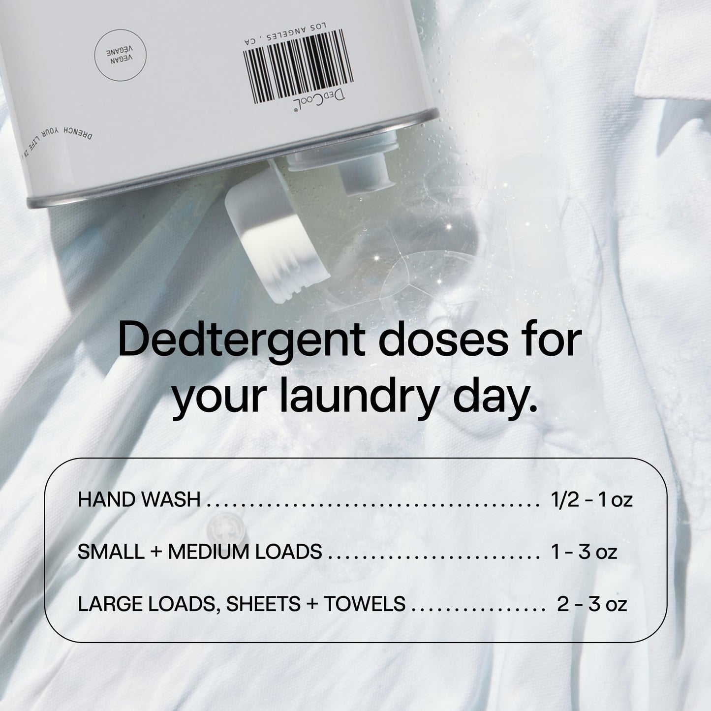 DedCool Liquid Laundry Detergent in Xtra Milk | Luxurious Scent | Stain-Removing Formula | Infused with Natural Essential Oils | Non-Toxic | Up to 60 Washes | 32 fl oz