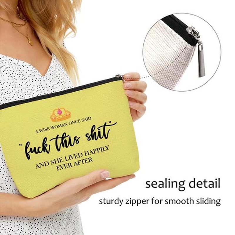 Funny Gifts for Women, Teacher, Strong Women Retirement Gifts Cool Gifts for Coworkers, Hostess Gift Ideas Gag Gifts Birthday Girls Weekend Fun Gifts Makeup Travel Bag Inspirational Cosmetic Bag