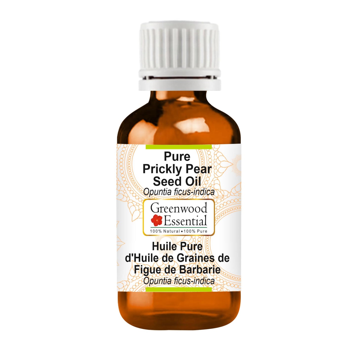 Greenwood Essential Prickly Pear Seed Oil (Opuntia ficus-Indica) | Infused | Pure | Non-Sticky | Lightweight | for Facial Care | Natural | Men & Women | 30ml (1 oz)
