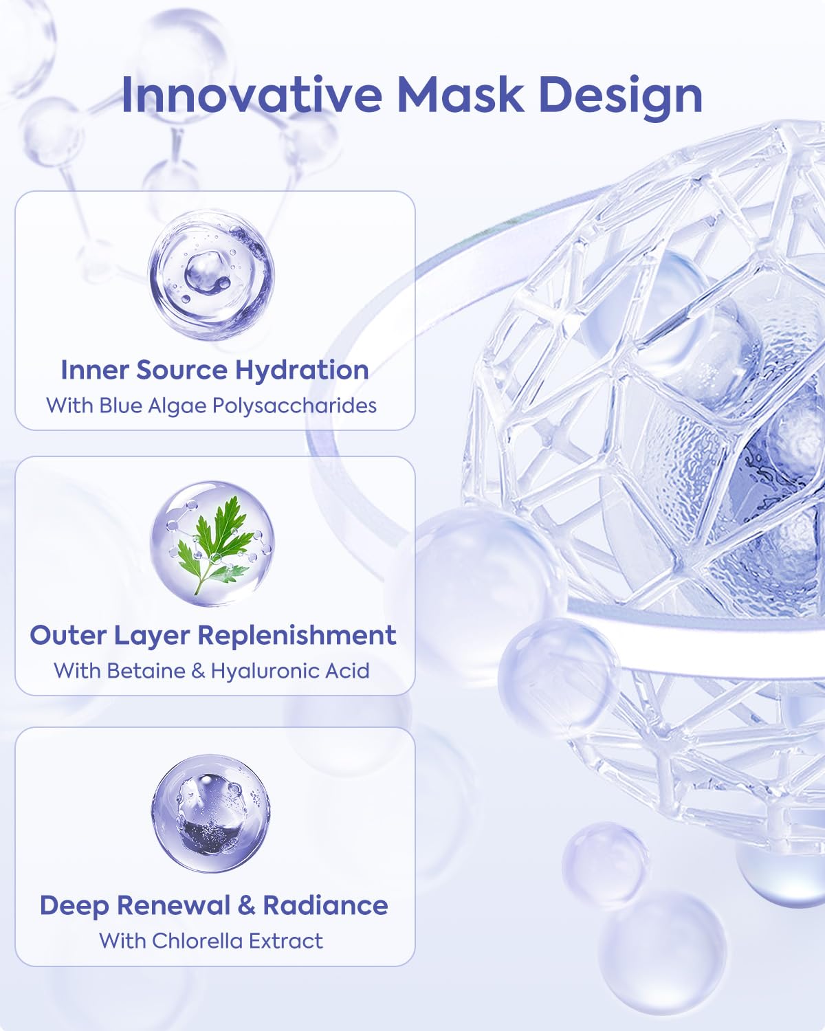 KOMFYMED Hydrating Serum Ampoules with Sodium Hyaluronate & Algae Extract, Deep Moisture & Barrier Repair, Single-Use Skincare Serum for Dry & Sensitive Skin (1.5ml / 0.05 fl.oz × 5) 可复美吨吨次抛精华