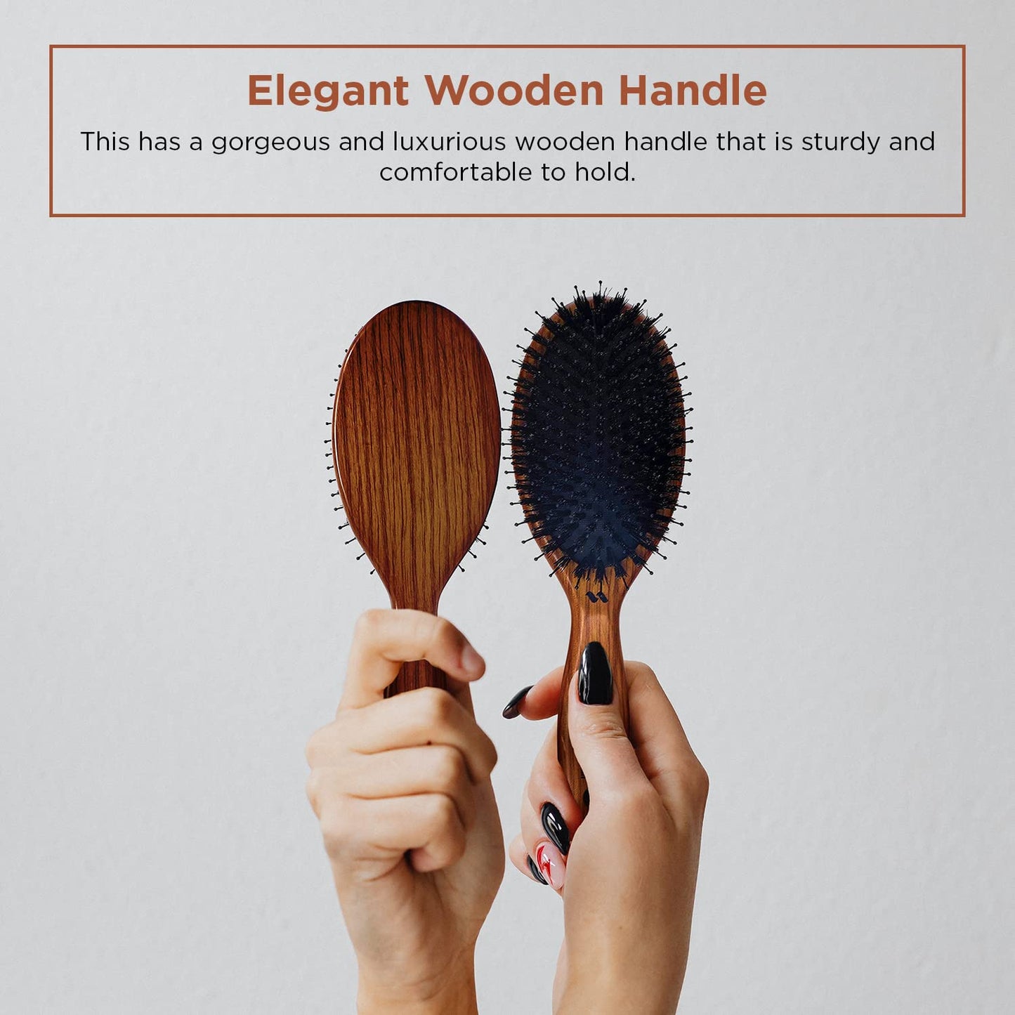 Spornette DeVille Oval Porcupine Brush - Boar & Nylon Bristles for Smooth Styling