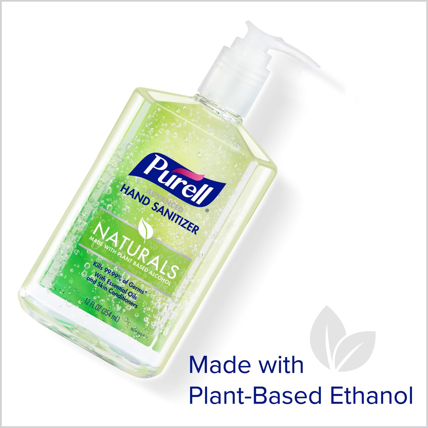 Purell Advanced Hand Sanitizer Naturals with Plant Based Alcohol, Citrus Scent, 12 fl oz Pump Bottle (Pack of 4) - 3623-06-EC2