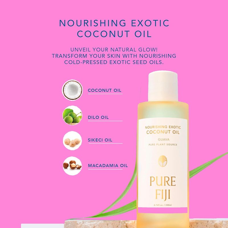 Nourishing Exotic Coconut Body Oil - Pure Fiji Guava Scent | 7.7 fl oz (230ml)