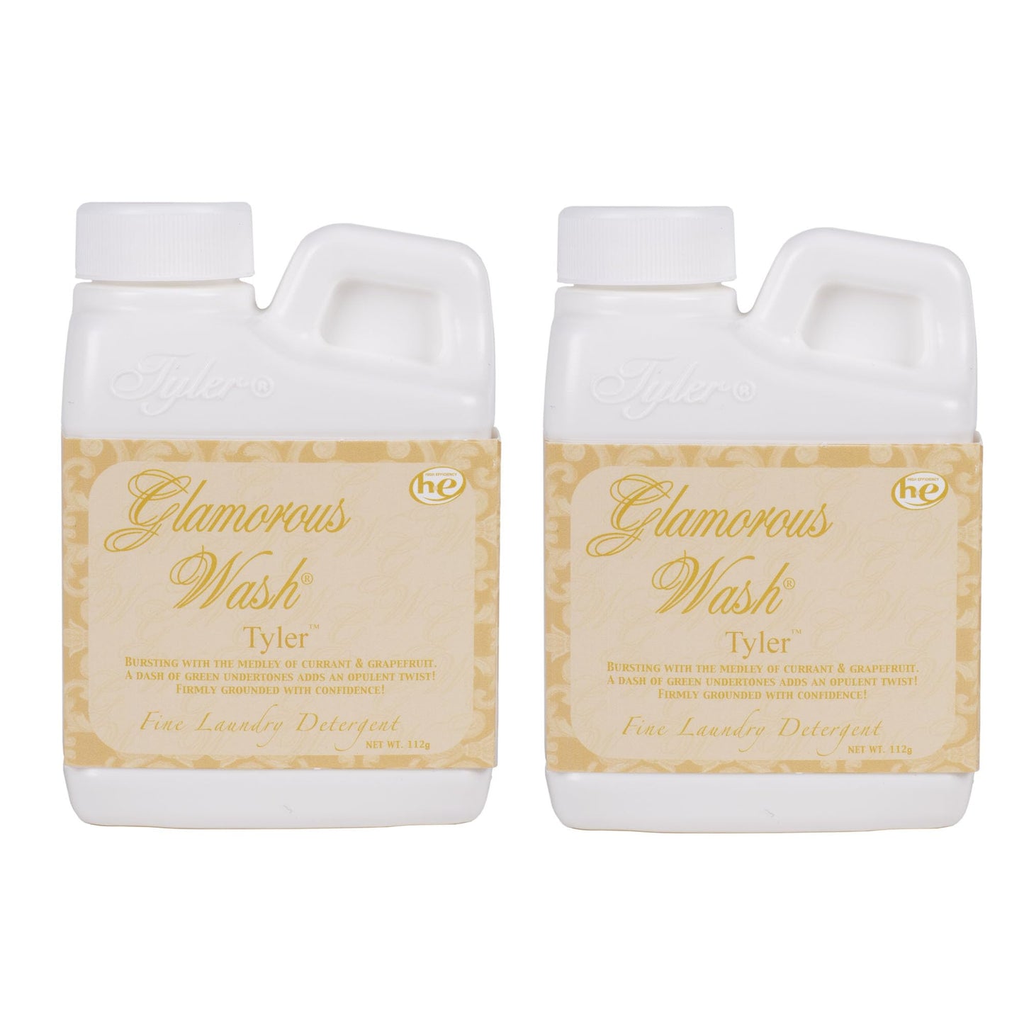 Tyler Candle Compnay Glam Wash TYLER 4 ounce Fragrant Scented Luxurious HE Fine Laundry Detergent Pack of 2