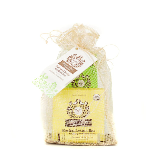 Herbal EczaCalm Gift Set - Moon Valley Organics Lotion Bar & Lip Balm | Natural Skin Care Essentials