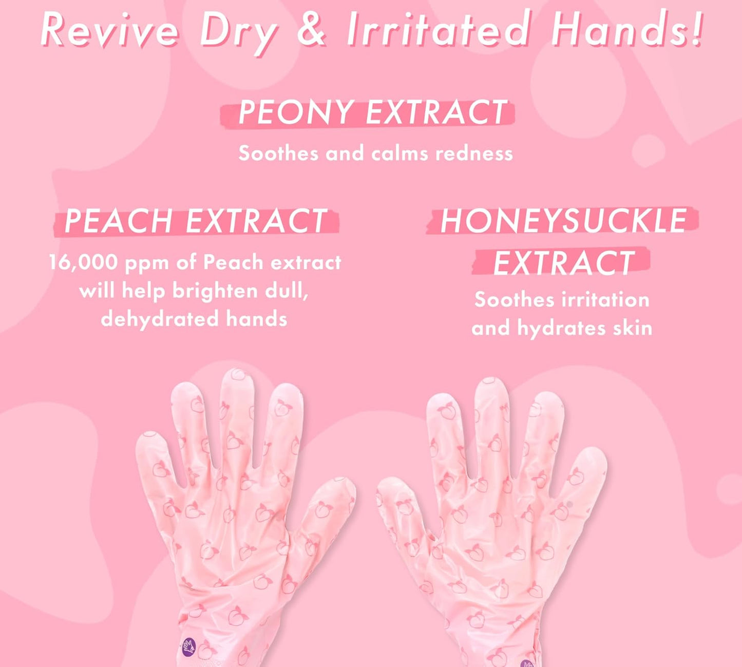 TONYMOLY I’m Lovely Peach Hand Mask – Hydrating & Moisturizing Korean Hand Treatment Gloves with Peach, Plum & Honeysuckle Extracts – Phone Screen Friendly, 5pk