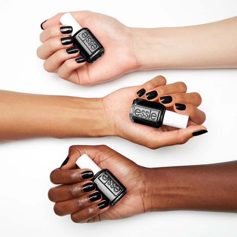 Essie Salon-Quality Nail Polish, 8-Free Vegan, Jet Black, Licorice, 0.46 fl oz