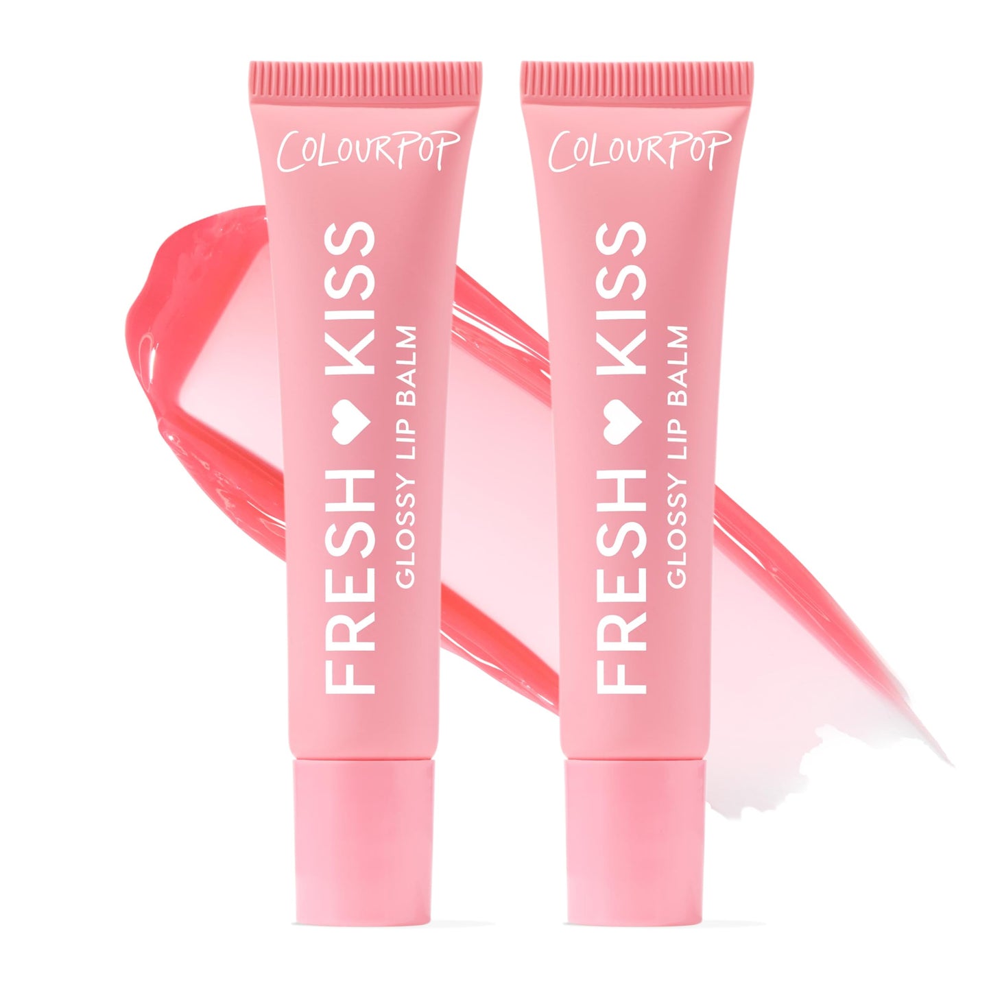 ColourPop Fresh Kiss Glossy Lip Balm - Hydrating Lip Care Enriched with Peptides, Hyaluronic Acid, Shea Butter & Vitamin E for an Ultra-Cushiony Formula - Strawberry Milk (2 Count)