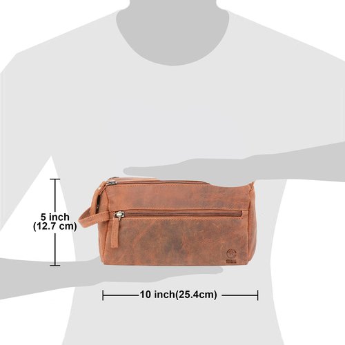 Rustic Town Unisex-Adult's Mens Toiletry Bags, Brown, M