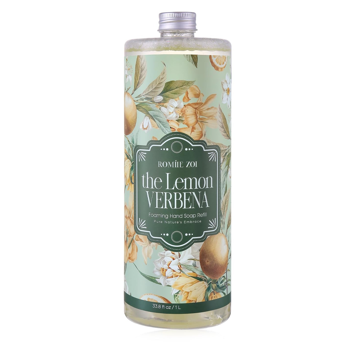 ROMIIE ZOI Foaming Hand Soap Refill, Lemon Verbena, Gentle & Moisturizing Formula, 1000 ML/ 33.8 FL OZ
