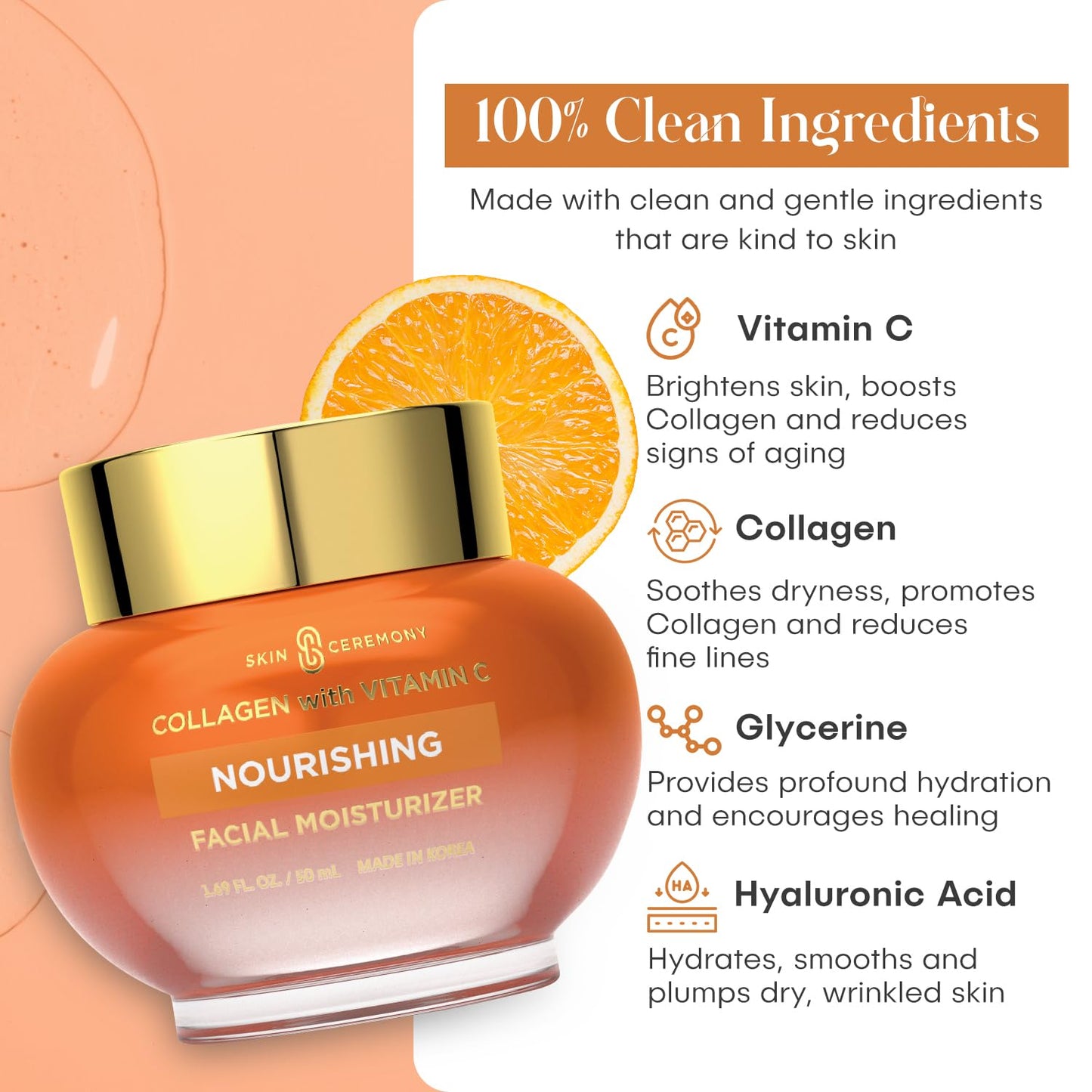Skin Ceremony Retinol & Vitamin E Moisturizer - Anti-Aging, Hydrating Skin Cream for Fine Lines, Wrinkles & Acne Scars - Dermatologist Tested, Clean Beauty, Korean Skin Care - 1.69 FL.OZ.