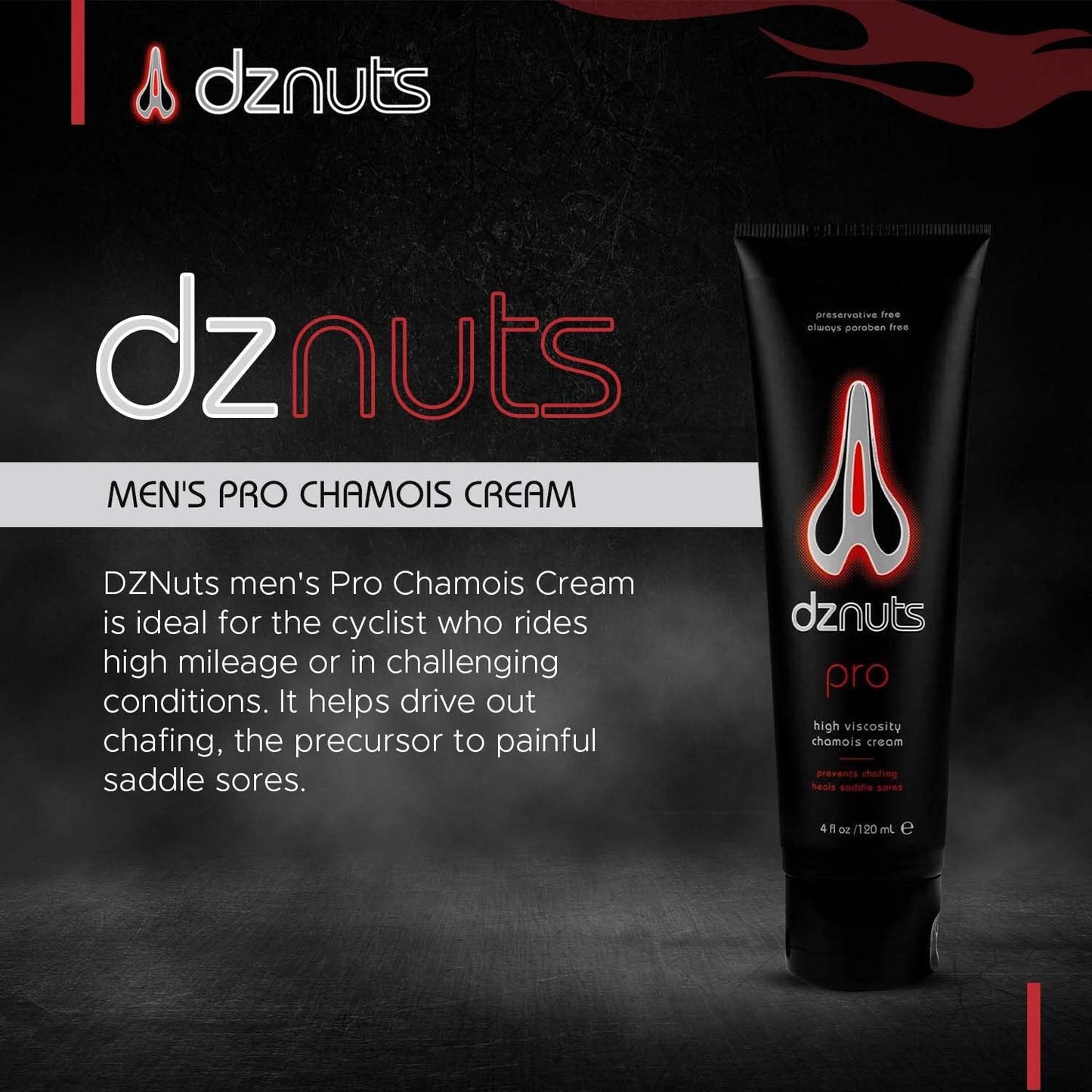 dznuts Men's Pro Chamois Cream + Cycling Socks, Anti-Chafing Cream for Saddle Sores & Inner Thigh Friction (Black or White, Color May Vary)