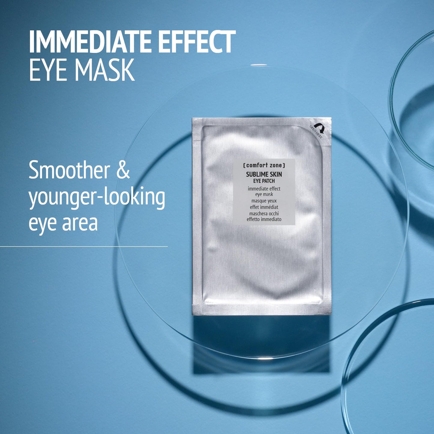[ comfort zone ] Sublime Skin Firming & Brightening Under Eye Duo, with Eye Patches (6 count) and Eye Cream (15ml), to Firm, Refresh and Reduce Puffiness Under Eyes, (2 Piece Set)