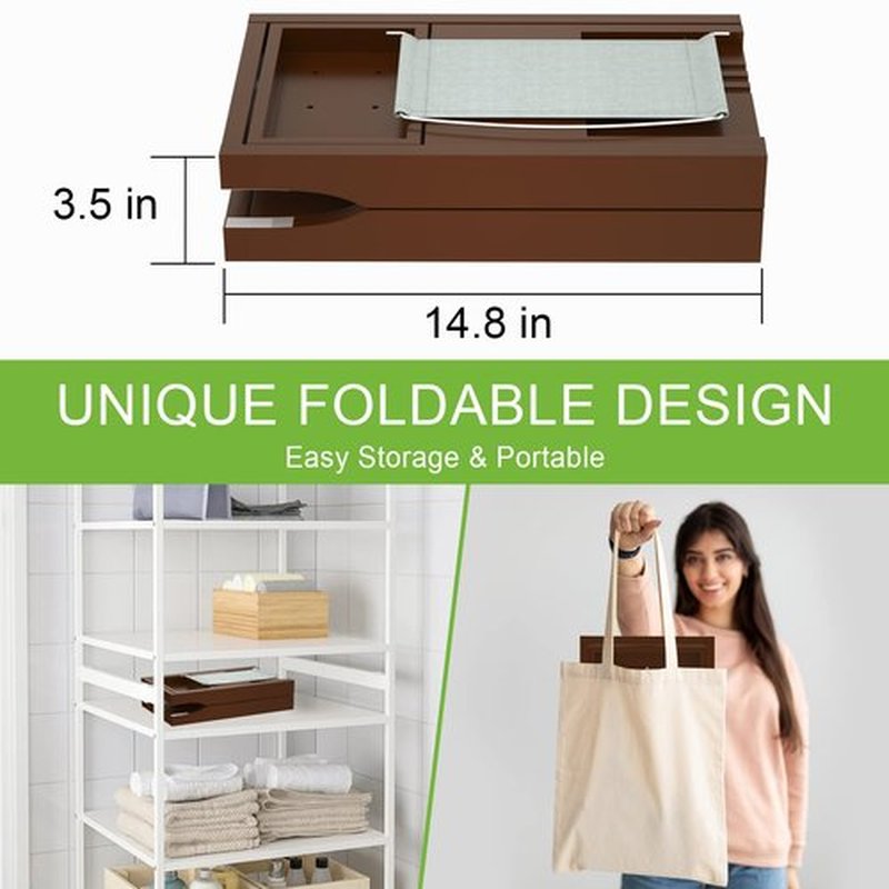 Bathtub Caddy Tray for Tub, Foldable Bamboo Bath Table Tray with Book and Wine Glass Holder, Expandable Bathroom Accessories with Free Soap Dish Suitable for Luxury Spa or Reading, Brown