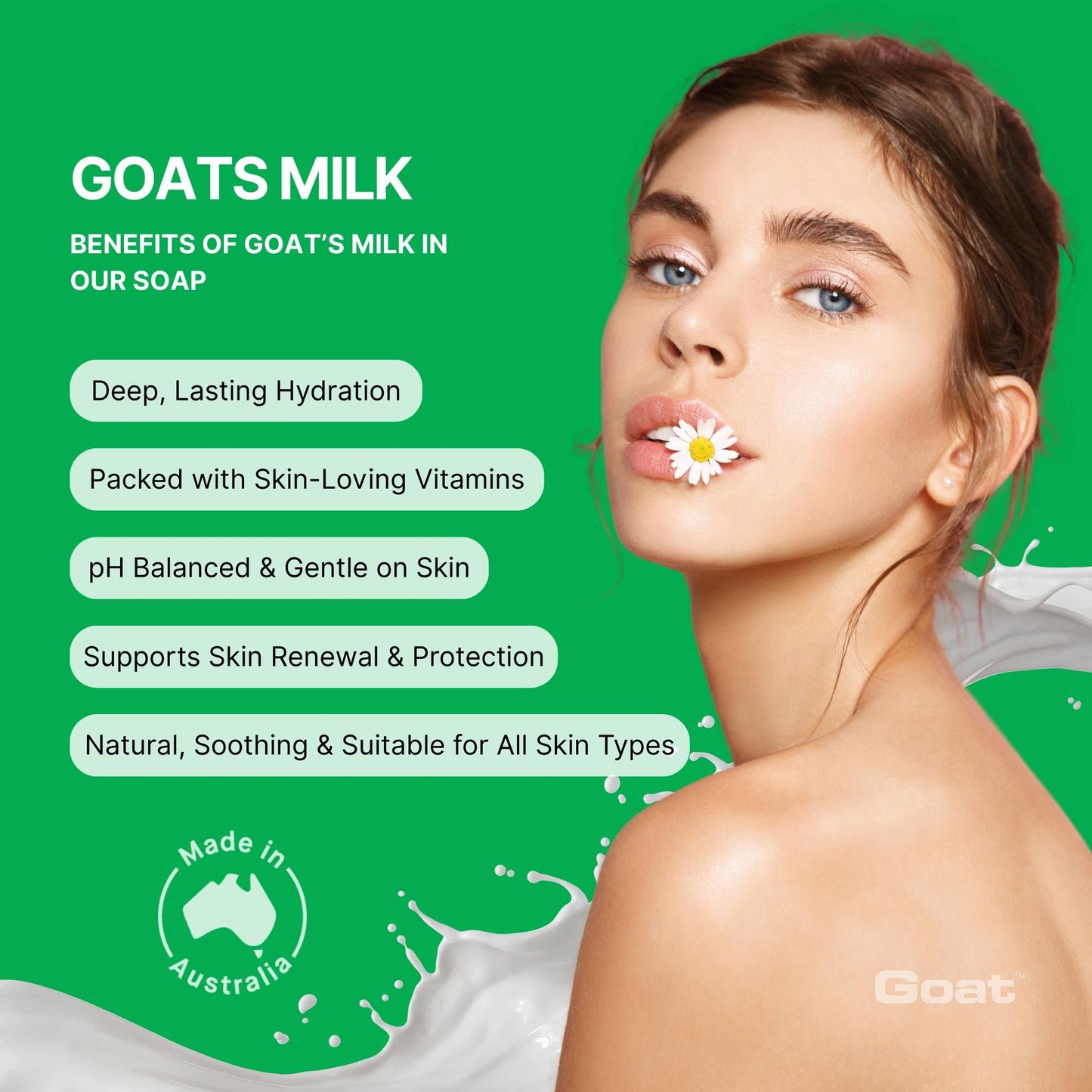 Goat Soap Value Six Packs - for Soft, Natural and Healthy Skin, Goats Milk Body Soap Bar - 6 x 100g (3.5oz) Bars - Lemon Myrtle