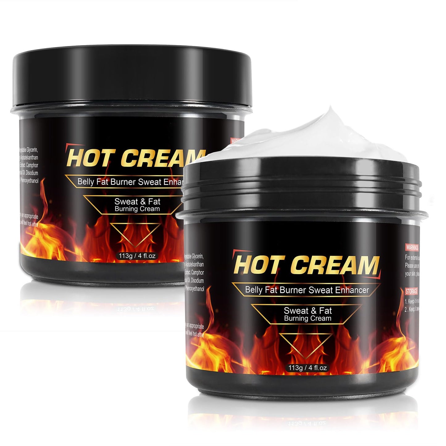 Sweat Cream for Body & Skin, 2 Pack Natural Sweat Cream Workout Enhancer for Targeted Areas, Enhanced Circulation, Support Muscle Warm-Up & Tightens and Firms Skin for Women and Men