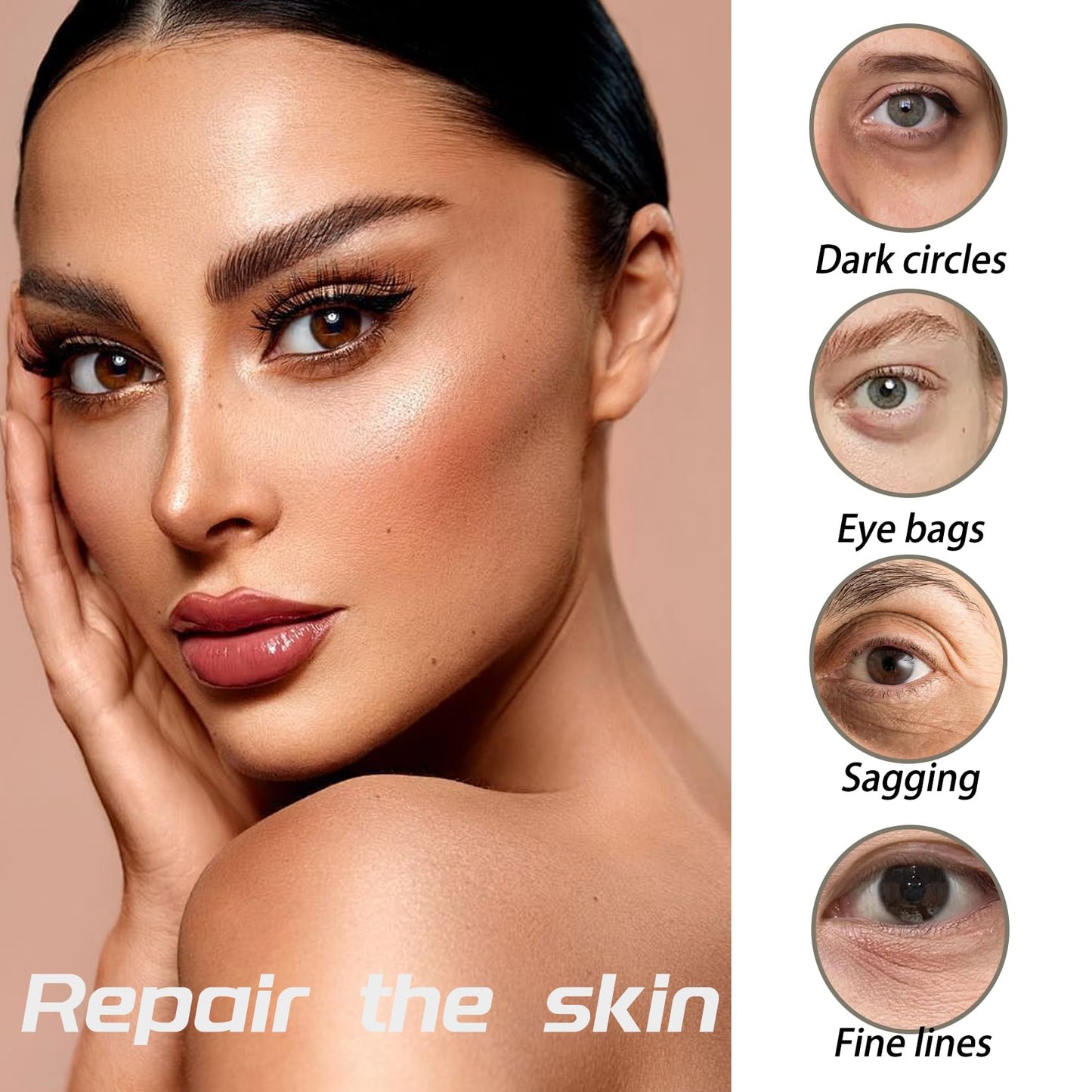 ZZCQzeze 3 Pairs Under Eye Patches,Hydrating Under Eye Masks,Moisturizing Eye Patches Bulk for Dark Circles,Undereye Mask Patches for Eye Care,Nourishing Eyemask Skin Care Set for Women 06