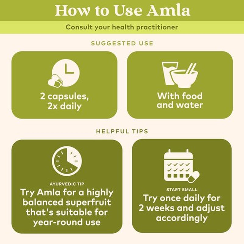 ORGANIC INDIA Amla Capsules Organic - Indian Gooseberry Herbal Vitamin Supplement, Amla Supplement, Immune Support, Vegan, Gluten-Free, Ayurvedic, Antioxidant, Non-GMO - 60 Capsules