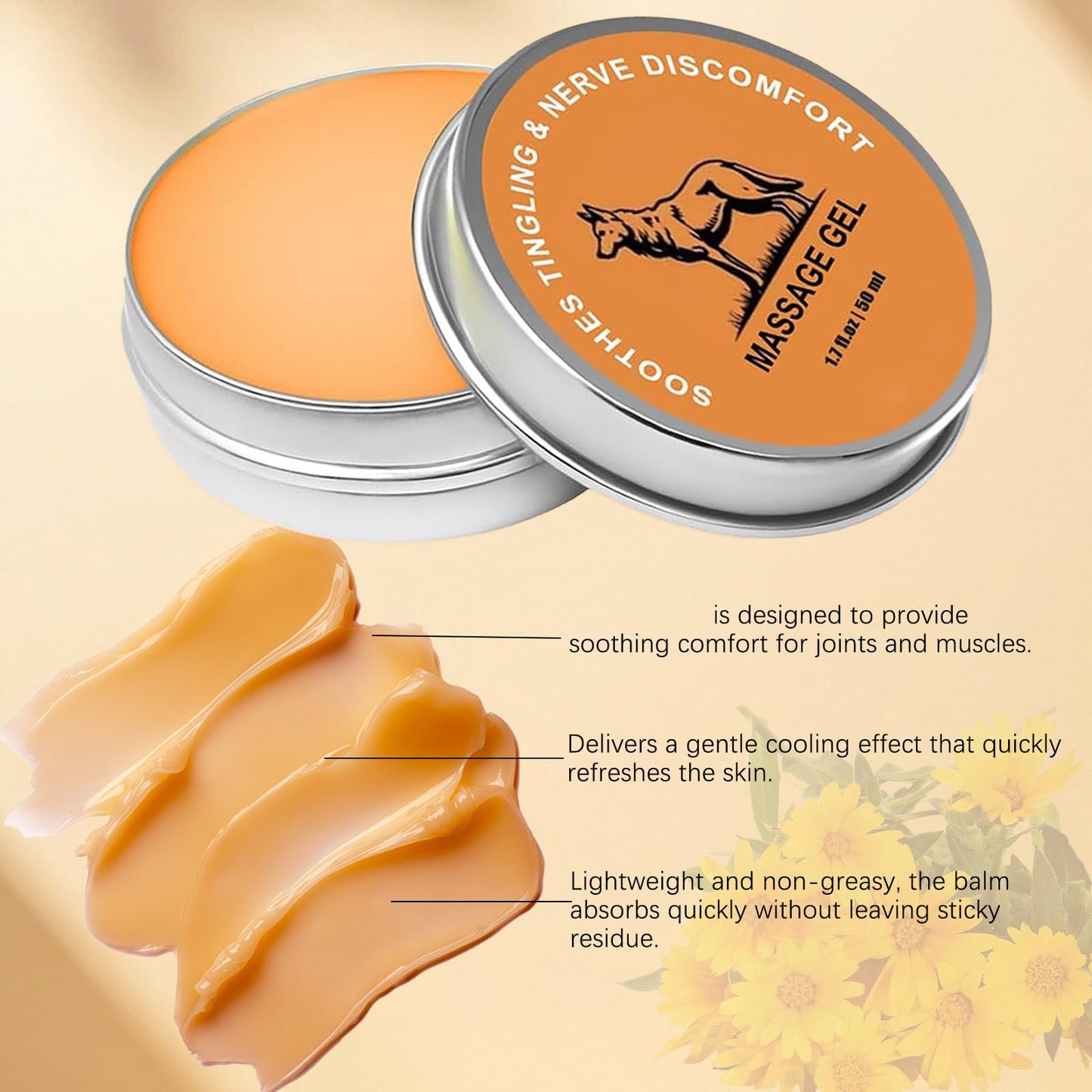 KBSBUBB Joint & Muscle Soothing Cream with Arnica Oil, Camphor Blue & Chamomile Extract | Herbal Cooling Ointment for Daily Body Comfort & Care (1PCS)