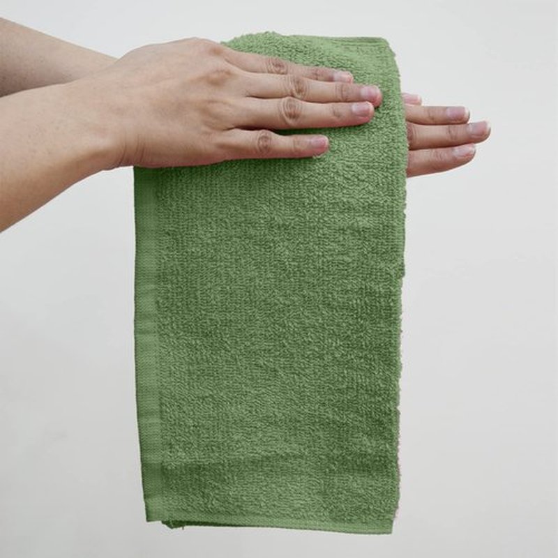 DAN RIVER 100% Cotton Washcloths 12 Pack Premium Quality Face and Body Cloth, Quick Dry Essential Towels for Bathroom, Hand, Kitchen & Cleaning, Baby Washcloths | 12X12 in | 400 GSM | Sage Green