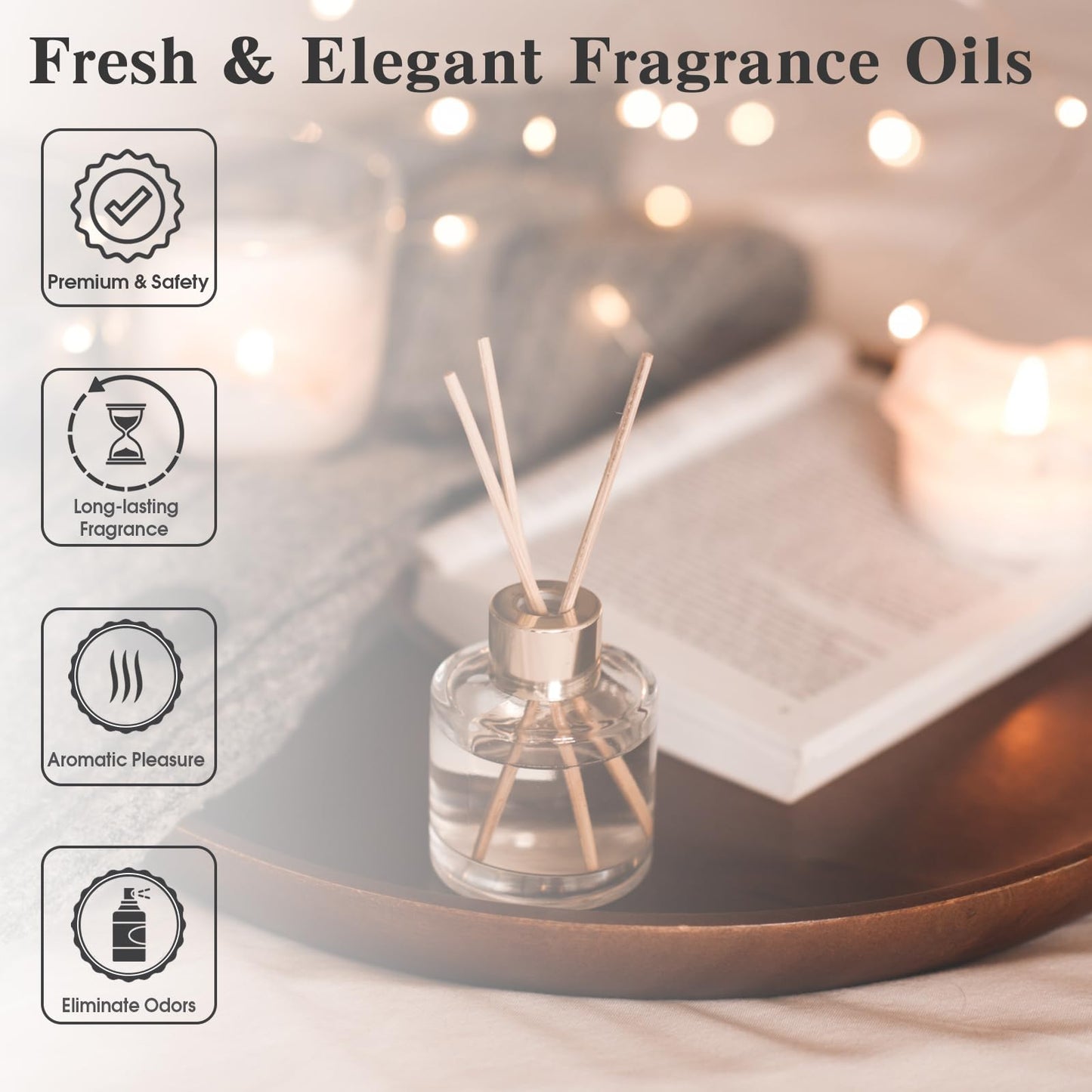 PHATOIL L'aube Rosa Fragrance Oils for Aromatherapy, 3.38FL.OZ Diffuser Oils for Home, Perfect for Aromatherapy, Humidifiers, Yoga, DIY Candle and Soap Making - 100ml