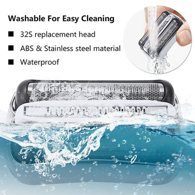 2Pack 32S Series 3 Electric Shaver Replacement Head Accessories for Braun S3 Foil & Cutter Razor Heads, Applicable for Braun S3 3040s 3010s 310s 3000s 3050cc 3080s 390cc Etc