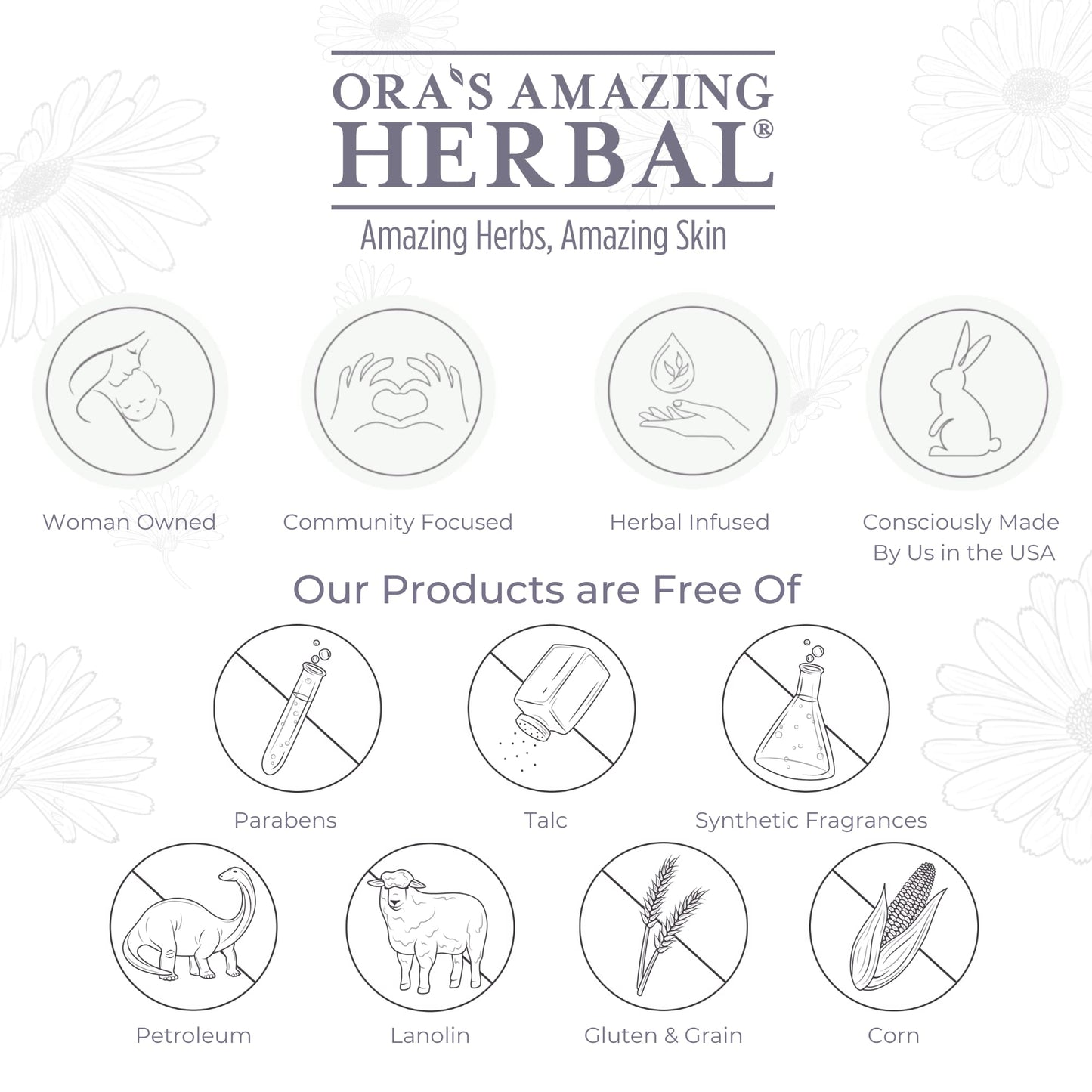 Ora's Amazing Herbal Unscented Moisturizer Travel Set, Touchy Skin Salve, Unscented Body Butter & Body Oil Set, Travel Size, Eczema and Senstivie Skin