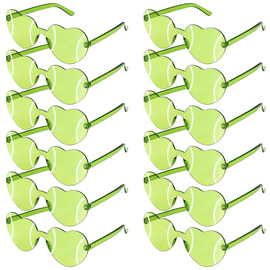 Tellegloww Sport Glasses Football Volleyball Soccer Tennis Softball Basketball 2026 Senior Night Gift for Team Party Favor(12 Pcs,Tennis)